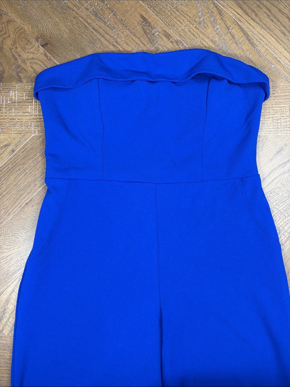 Strapless Cobalt Blue Jumpsuit